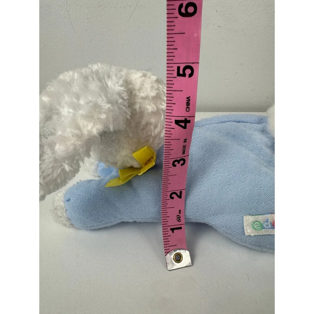 Vintage‎ Eden Blue White Plush Bunny Rabbit Floppy Ear Stuffed Animal Toy AF-843